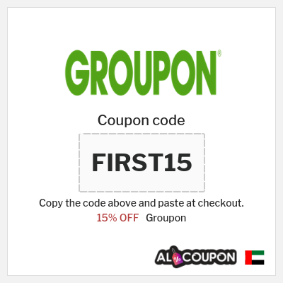 Coupon for Groupon (FIRST15) 15% OFF