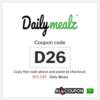 Coupon for Daily Mealz (D26) 15% OFF