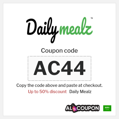 Coupon for Daily Mealz (AC44) Up to 50% discount