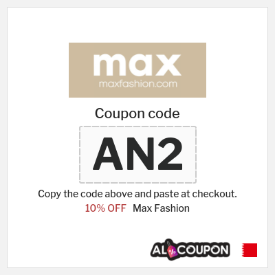 Coupon discount code for Max Fashion Up to 10% Exclusive Coupon