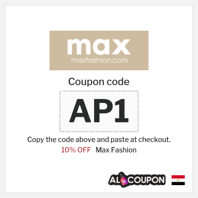 Coupon discount code for Max Fashion Up to 10% Exclusive Coupon