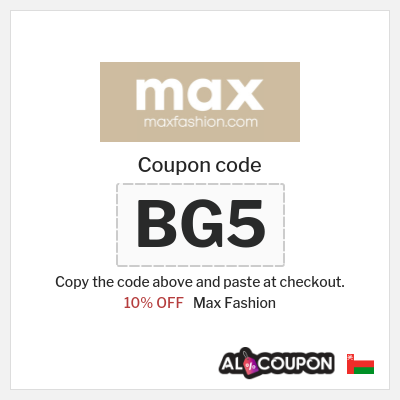 Coupon discount code for Max Fashion Up to 10% Exclusive Coupon