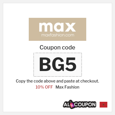 Coupon discount code for Max Fashion Up to 10% Exclusive Coupon