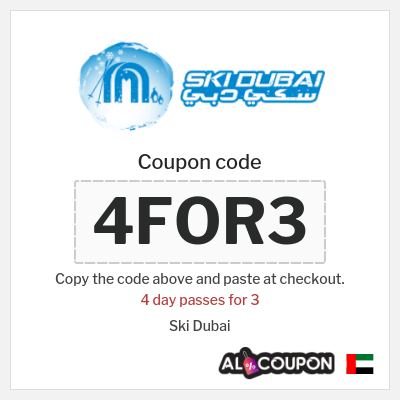 Coupon discount code for Ski Dubai Exclusive offers & coupons