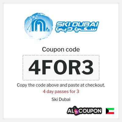 Coupon discount code for Ski Dubai Exclusive offers & coupons