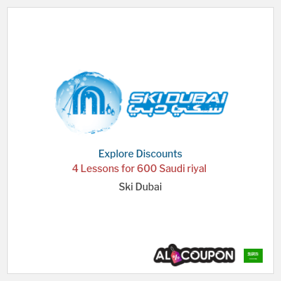Sale for Ski Dubai 4 Lessons for 600 Saudi riyal 