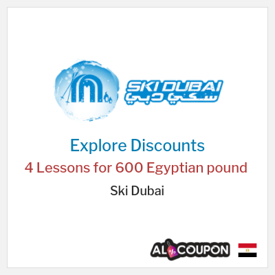 Sale for Ski Dubai 4 Lessons for 600 Egyptian pound 