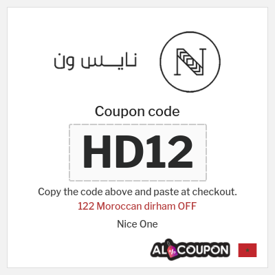 Coupon discount code for Nice One 122 Moroccan dirham OFF