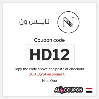 Coupon discount code for Nice One 209 Egyptian pound OFF