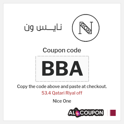 Coupon discount code for Nice One Up to 53.4 Qatari Riyal OFF