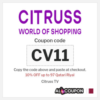 Coupon for Citruss TV (CV11) 10% OFF up to 97 Qatari Riyal
