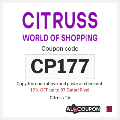 Coupon for Citruss TV (CP177) 10% OFF up to 97 Qatari Riyal