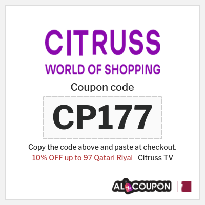 Coupon for Citruss TV (CP177) 10% OFF up to 97 Qatari Riyal
