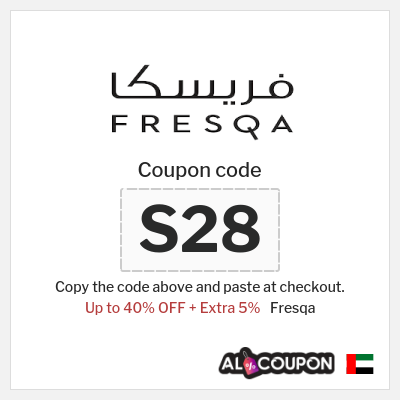 Coupon for Fresqa (S28) Up to 40% OFF + Extra 5%