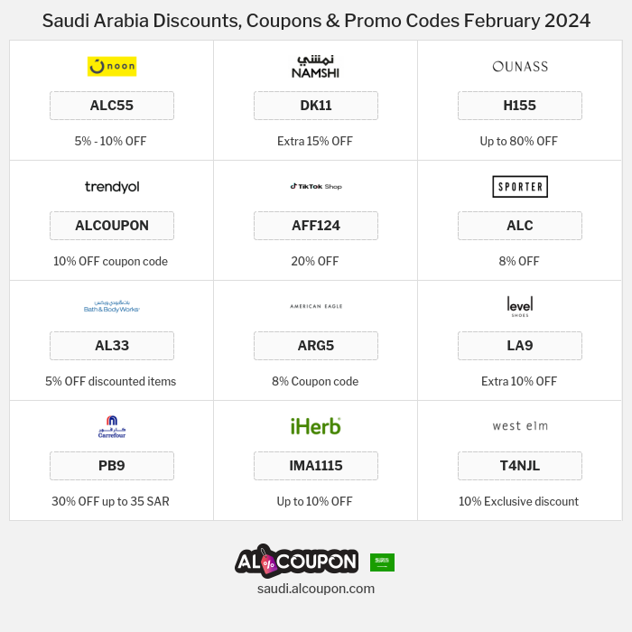 Coupon and Discount Codes in Saudi Arabia Al Coupon Website