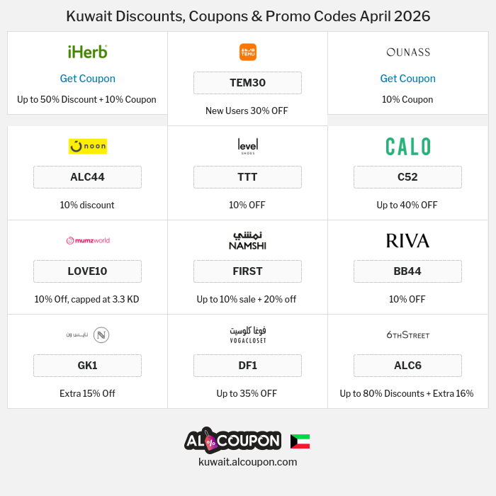 All Coupons and deals for Kuwait stores